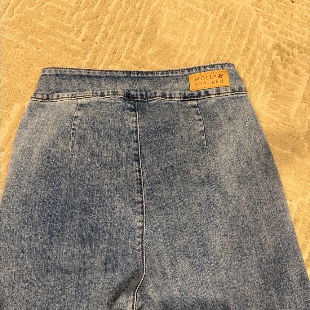 Molly Bracken Light Blue High-Rise Wide-Leg Jeans - Picture 5 of 6